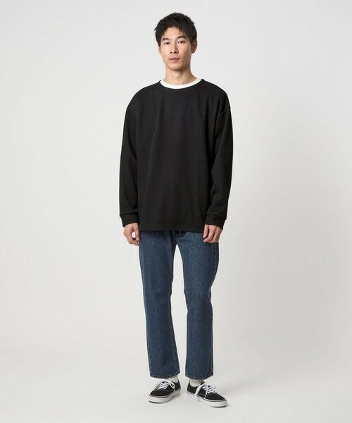 green label relaxing / グリーンレーベル リラクシング カットソー | ハーフゲージ ダブルフェイス ノーカラー カットソー | 詳細1