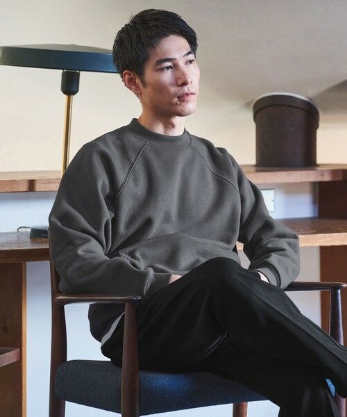 green label relaxing/グリーンレーベル リラクシング 【別注/WEB限定】＜3/2 WORKS＞GLR ヴィンテージライク 長袖 スウェット DK. GRAY XL