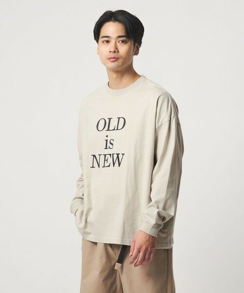 green label relaxing/グリーンレーベル リラクシング <OAFISH>OLD IS NEW 長袖 Tシャツ LT. GRAY S green label relaxing/グリーンレーベル リラクシング <OAFISH>OLD IS NEW 長袖 Tシャツ LT. GRAY S