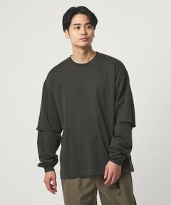 green label relaxing / グリーンレーベル リラクシング カットソー | 【WEB限定】＜GLR or＞フェイクレイヤード クルーネック Tシャツ カットソー