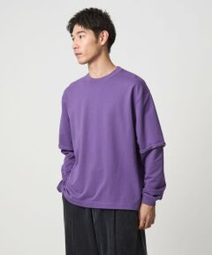 green label relaxing / グリーンレーベル リラクシング カットソー | 【WEB限定】＜GLR or＞フェイクレイヤード クルーネック Tシャツ カットソー