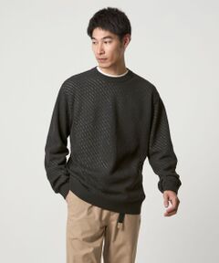 green label relaxing / グリーンレーベル リラクシング ニット・セーター | メッシュ レイヤード クルーネック ニット