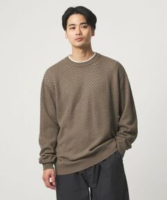 green label relaxing / グリーンレーベル リラクシング ニット・セーター | メッシュ レイヤード クルーネック ニット