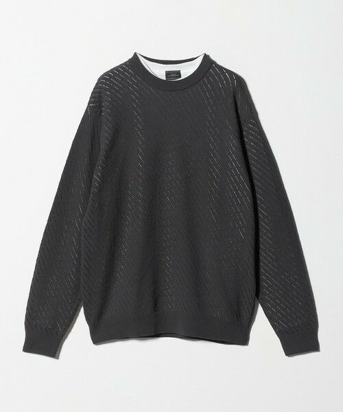 green label relaxing / グリーンレーベル リラクシング ニット・セーター | メッシュ レイヤード クルーネック ニット | 詳細9