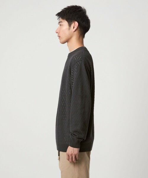 green label relaxing / グリーンレーベル リラクシング ニット・セーター | メッシュ レイヤード クルーネック ニット | 詳細4