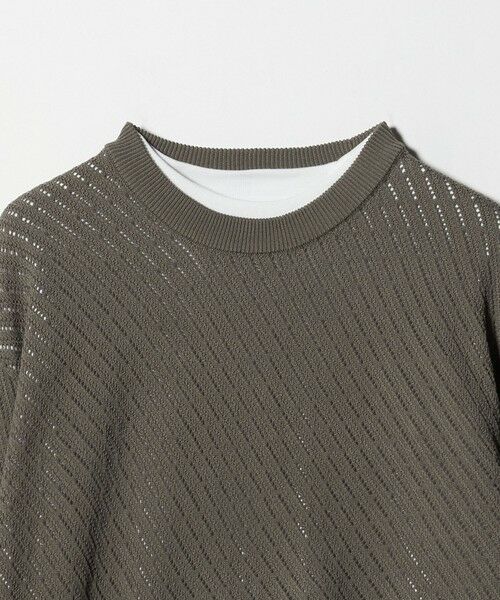green label relaxing / グリーンレーベル リラクシング ニット・セーター | メッシュ レイヤード クルーネック ニット | 詳細24