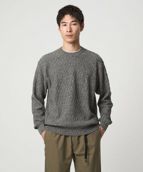 green label relaxing/グリーンレーベル リラクシング ジグザグ ミックス クルーネック ニット BLACK M green label relaxing/グリーンレーベル リラクシング ジグザグ ミックス クルーネック ニット BLACK M