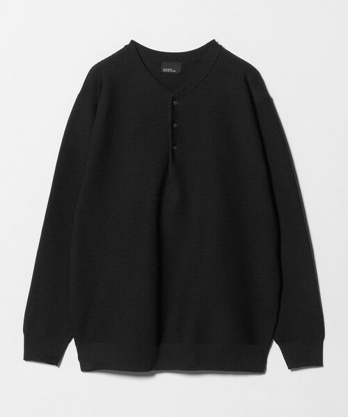 green label relaxing/グリーンレーベル リラクシング 【WEB限定】ガーターヘンリー ニット BLACK XL
