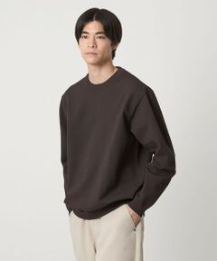 green label relaxing / グリーンレーベル リラクシング ニット・セーター | ポリエステル タック編み クルーネック 長袖 ニット