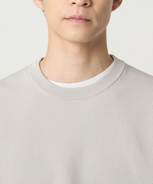 green label relaxing / グリーンレーベル リラクシング ニット・セーター | ポリエステル タック編み クルーネック 長袖 ニット | 詳細13