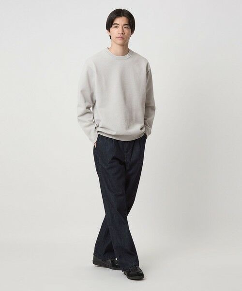 green label relaxing / グリーンレーベル リラクシング ニット・セーター | ポリエステル タック編み クルーネック 長袖 ニット | 詳細9