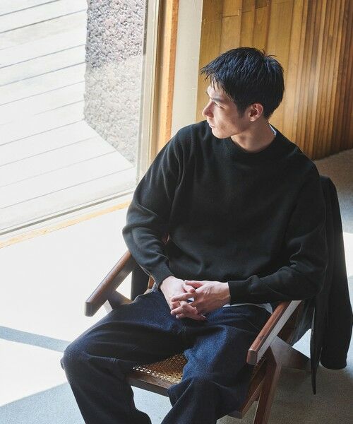 green label relaxing/グリーンレーベル リラクシング ポリエステル ウール ミラノリブ クルーネック ニット BLACK XL green label relaxing/グリーンレーベル リラクシング ポリエステル ウール ミラノリブ クルーネック ニット BLACK XL