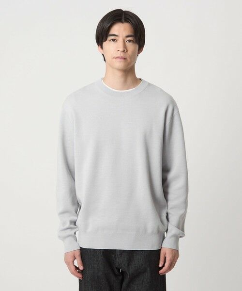 green label relaxing / グリーンレーベル リラクシング ニット・セーター | ポリエステル ウール ミラノリブ クルーネック ニット | 詳細8