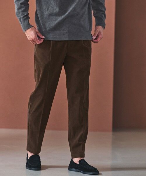 green label relaxing/グリーンレーベル リラクシング 【WEB限定】JUST fit コーデュロイ 1プリーツ イージースラックス パンツ -ストレッチ- DK. BROWN XXL green label relaxing/グリーンレーベル リラクシング 【WEB限定】JUST fit コーデュロイ 1プリーツ イージースラックス パンツ -ストレッチ- DK. BROWN XXL