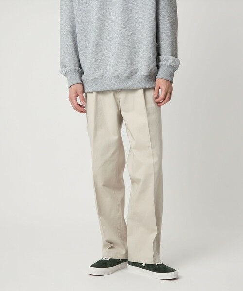 green label relaxing / グリーンレーベル リラクシング チノ・ワークパンツ | コットン チノ 1プリーツ W4 ワイドパンツ | 詳細11