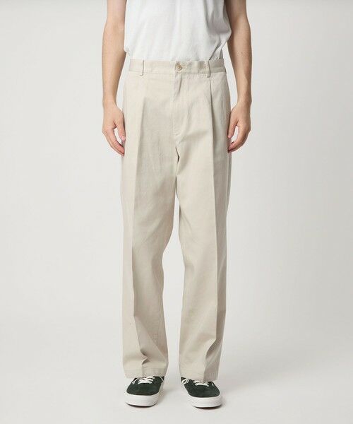 green label relaxing / グリーンレーベル リラクシング チノ・ワークパンツ | コットン チノ 1プリーツ W4 ワイドパンツ | 詳細13