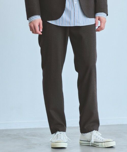 green label relaxing/グリーンレーベル リラクシング ウォッシャブル ホームスパン ナロー ユーティリティパンツ S1 -ストレッチ- DK. BROWN XS green label relaxing/グリーンレーベル リラクシング ウォッシャブル ホームスパン ナロー ユーティリティパンツ S1 -ストレッチ- DK. BROWN XS