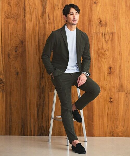 green label relaxing/グリーンレーベル リラクシング 【WEB限定】JUST fit コーデュロイ ナロー セットアップ -ストレッチ- OLIVE XS green label relaxing/グリーンレーベル リラクシング 【WEB限定】JUST fit コーデュロイ ナロー セットアップ -ストレッチ- OLIVE XS