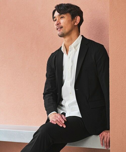green label relaxing / グリーンレーベル リラクシング テーラードジャケット | 【WEB限定】JUST fit ウールライク ナロー セットアップ -ストレッチ- | 詳細1
