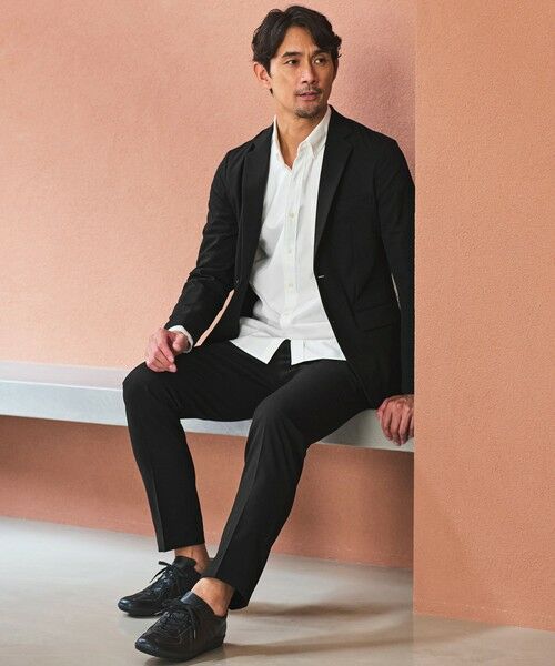 green label relaxing/グリーンレーベル リラクシング 【WEB限定】JUST fit ウールライク ナロー セットアップ -ストレッチ- BLACK XXL green label relaxing/グリーンレーベル リラクシング 【WEB限定】JUST fit ウールライク ナロー セットアップ -ストレッチ- BLACK XXL
