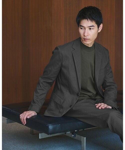 green label relaxing / グリーンレーベル リラクシング テーラードジャケット | F-LET ナロー ジャケット -ストレッチ-(MD.GRAY)