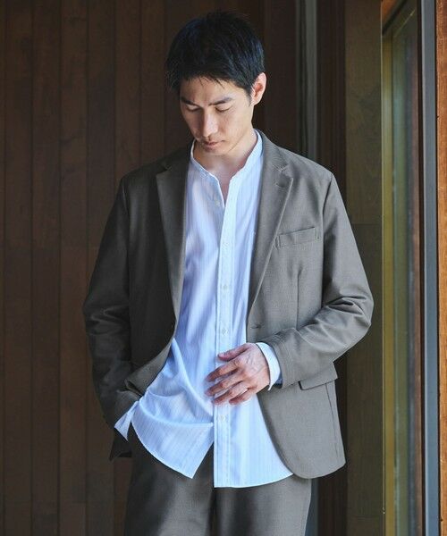 green label relaxing/グリーンレーベル リラクシング ピケ コーデュロイ ナロー ジャケット -ストレッチ- MOCA S