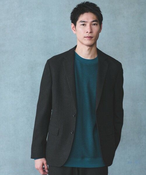 green label relaxing/グリーンレーベル リラクシング ウォッシャブル ホームスパン ナロー ジャケット -ストレッチ- DK. GRAY XXL green label relaxing/グリーンレーベル リラクシング ウォッシャブル ホームスパン ナロー ジャケット -ストレッチ- DK. GRAY XXL