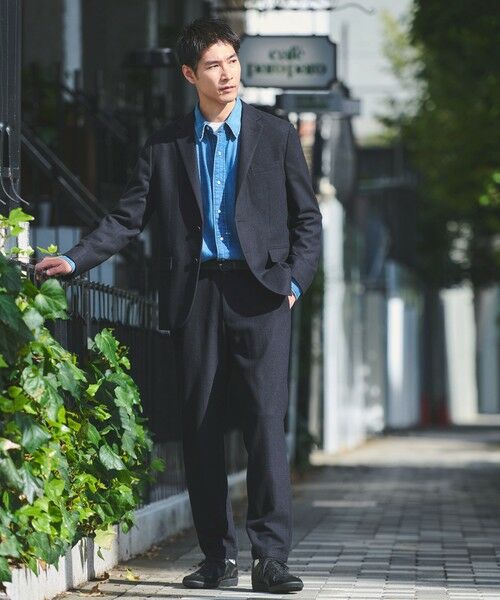 green label relaxing / グリーンレーベル リラクシング テーラードジャケット | ウォッシャブル ホームスパン ナロー ジャケット -ストレッチ- | 詳細21