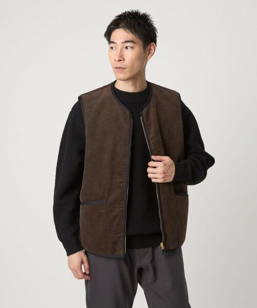 green label relaxing / グリーンレーベル リラクシング その他アウター | 【別注】＜Barbour＞リバーシブル フェイクファー コーデュロイ ベスト | 詳細5