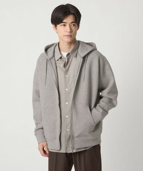 green label relaxing / グリーンレーベル リラクシング スウェット | ダンボール ジップ パーカー フーディー(LT.GRAY)