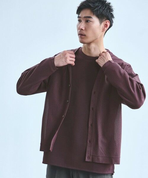 green label relaxing/グリーンレーベル リラクシング トリコット カーディガン WINE M green label relaxing/グリーンレーベル リラクシング トリコット カーディガン WINE M