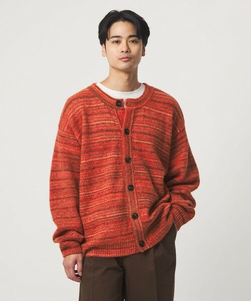 green label relaxing/グリーンレーベル リラクシング 【WEB限定】<GLR or>カスリ風 クルーネック カーディガン ORANGE M green label relaxing/グリーンレーベル リラクシング 【WEB限定】<GLR or>カスリ風 クルーネック カーディガン ORANGE M