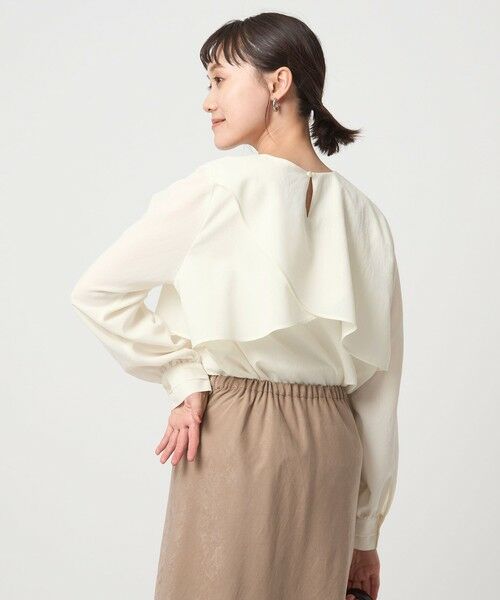 green label relaxing / グリーンレーベル リラクシング シャツ・ブラウス | ケープ ロングスリーブ ブラウス | 詳細1