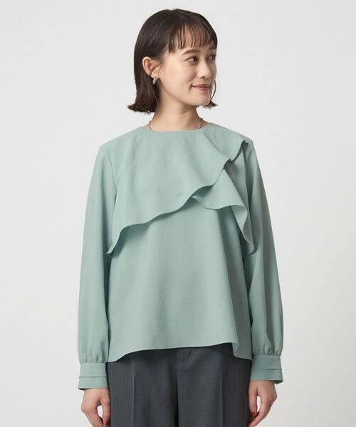 green label relaxing / グリーンレーベル リラクシング シャツ・ブラウス | ケープ ロングスリーブ ブラウス | 詳細8