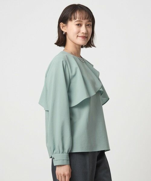 green label relaxing / グリーンレーベル リラクシング シャツ・ブラウス | ケープ ロングスリーブ ブラウス | 詳細5
