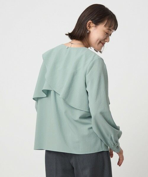 green label relaxing / グリーンレーベル リラクシング シャツ・ブラウス | ケープ ロングスリーブ ブラウス | 詳細6