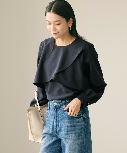 green label relaxing / グリーンレーベル リラクシング シャツ・ブラウス | ケープ ロングスリーブ ブラウス | 詳細18