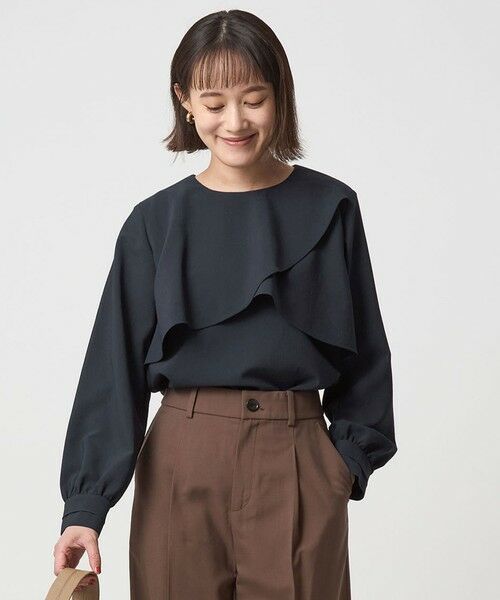 green label relaxing / グリーンレーベル リラクシング シャツ・ブラウス | ケープ ロングスリーブ ブラウス | 詳細24