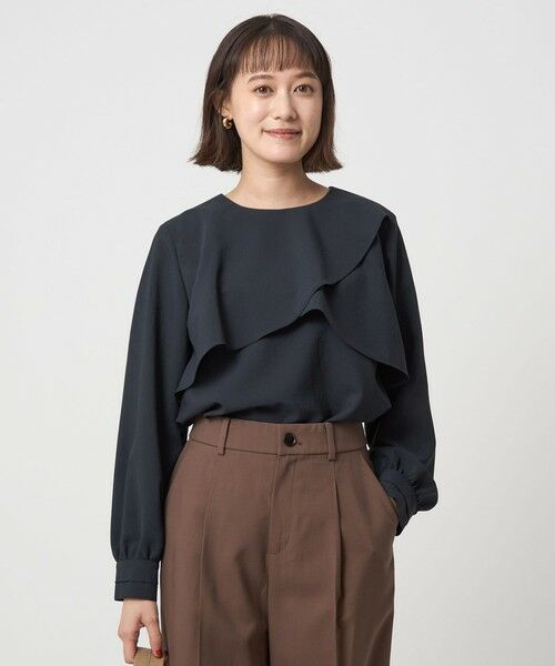 green label relaxing / グリーンレーベル リラクシング シャツ・ブラウス | ケープ ロングスリーブ ブラウス | 詳細25