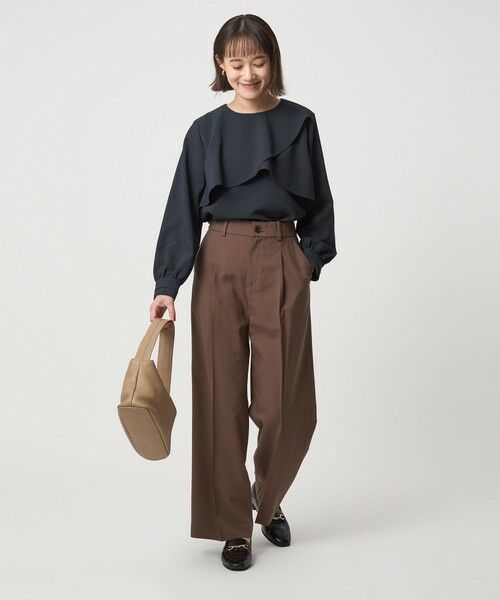 green label relaxing / グリーンレーベル リラクシング シャツ・ブラウス | ケープ ロングスリーブ ブラウス | 詳細27