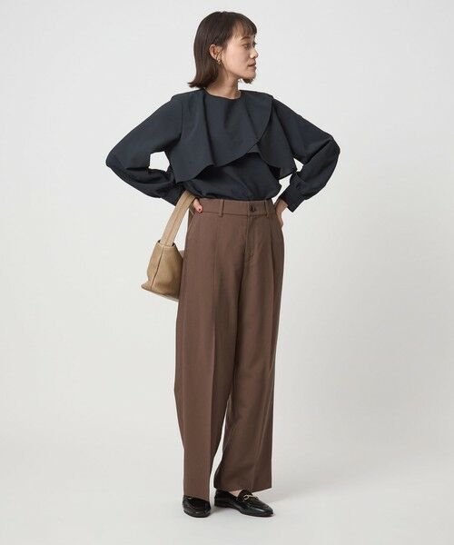 green label relaxing / グリーンレーベル リラクシング シャツ・ブラウス | ケープ ロングスリーブ ブラウス | 詳細28