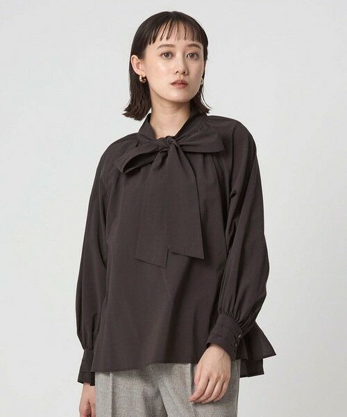 green label relaxing / グリーンレーベル リラクシング シャツ・ブラウス | ボウタイ ギャザー ブラウス | 詳細9
