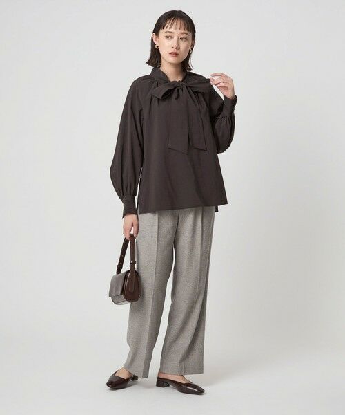 green label relaxing / グリーンレーベル リラクシング シャツ・ブラウス | ボウタイ ギャザー ブラウス | 詳細11