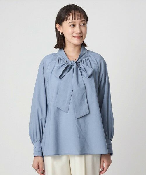 green label relaxing / グリーンレーベル リラクシング シャツ・ブラウス | ボウタイ ギャザー ブラウス | 詳細18