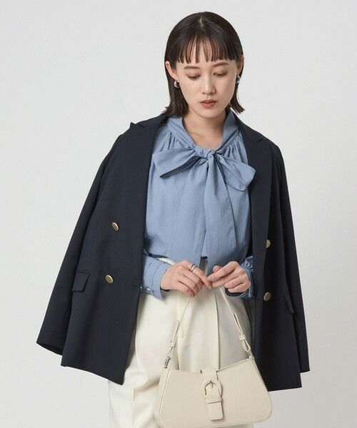 green label relaxing / グリーンレーベル リラクシング シャツ・ブラウス | ボウタイ ギャザー ブラウス | 詳細15