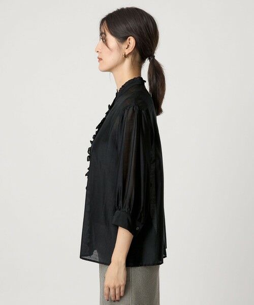 green label relaxing / グリーンレーベル リラクシング シャツ・ブラウス | フロントネック フリル ブラウス | 詳細6