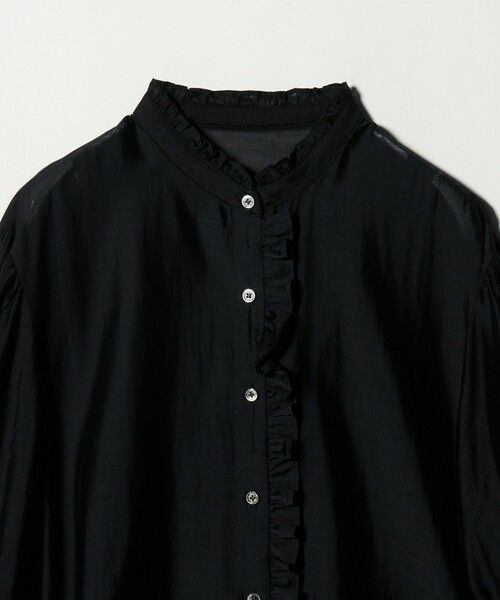 green label relaxing / グリーンレーベル リラクシング シャツ・ブラウス | フロントネック フリル ブラウス | 詳細10