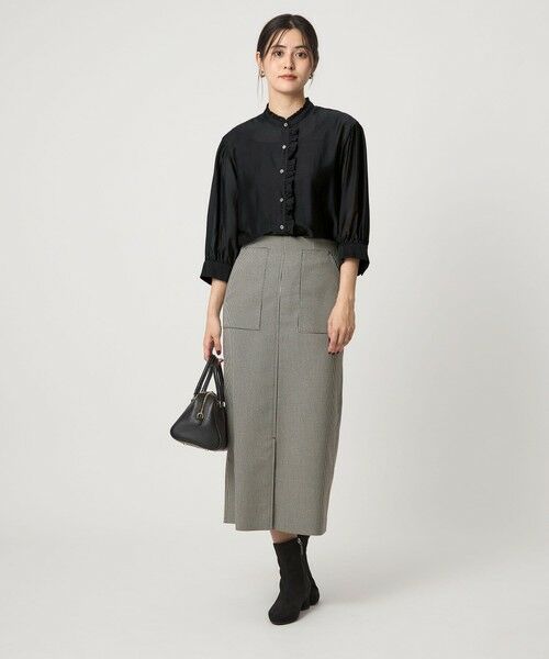 green label relaxing / グリーンレーベル リラクシング シャツ・ブラウス | フロントネック フリル ブラウス | 詳細3