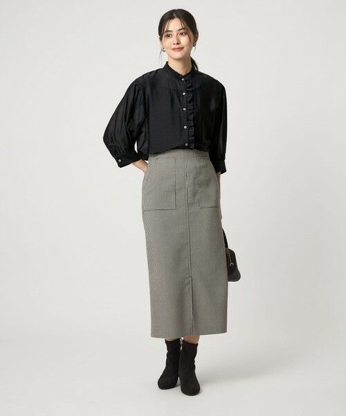 green label relaxing / グリーンレーベル リラクシング シャツ・ブラウス | フロントネック フリル ブラウス | 詳細4