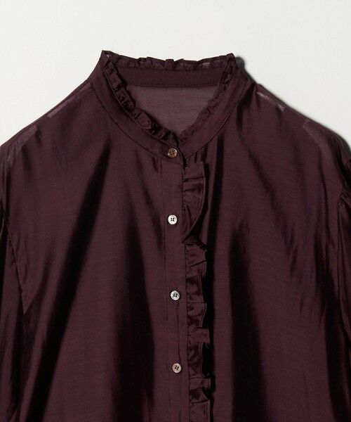 green label relaxing / グリーンレーベル リラクシング シャツ・ブラウス | フロントネック フリル ブラウス | 詳細18